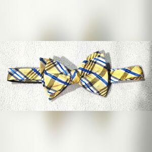 Tommy Hilfiger Tan and Blue Adjustable Bow Tie